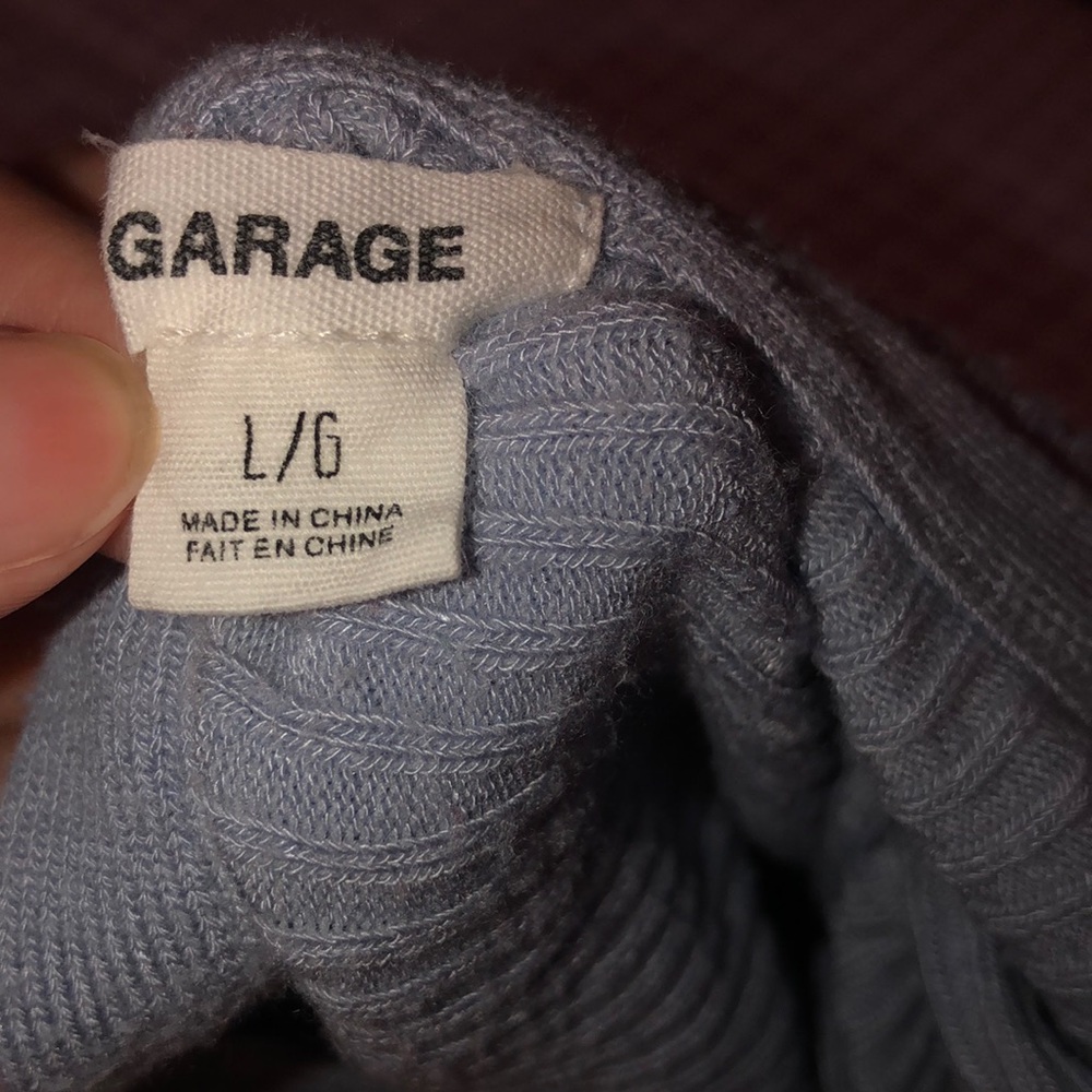Ribbed Light Blue Top - Picture 2 of 5
